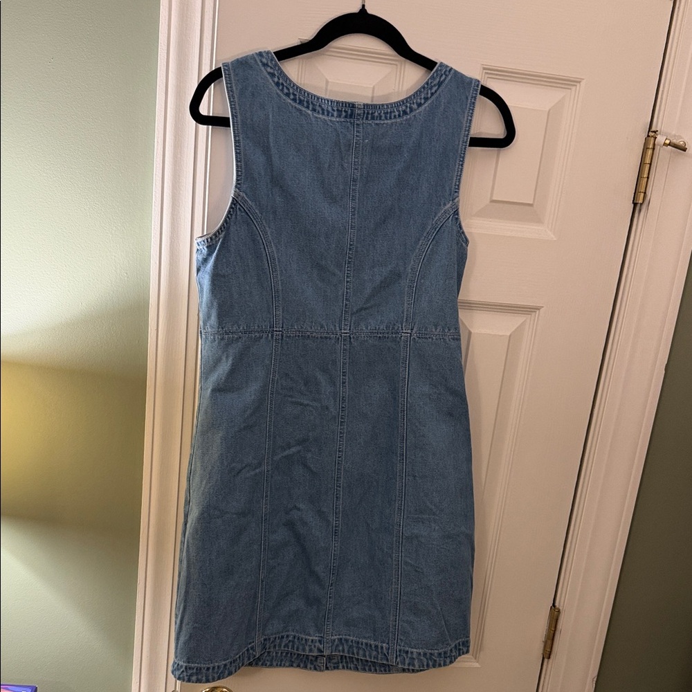 GAP Denim Button-Front Mini Dress Small Tall - Picture 6 of 6